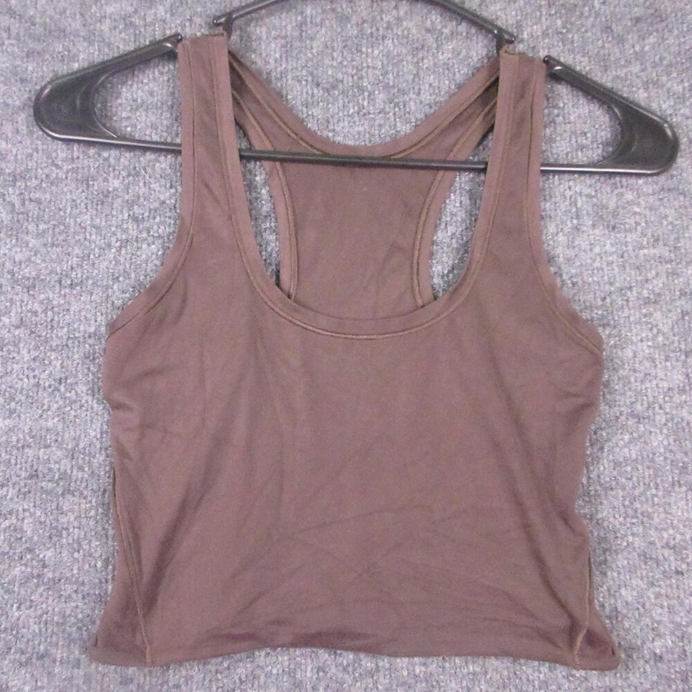 Lululemon Tank Top Womens XS Brown Cropped Racerback Yoga Athletic Gym Workout